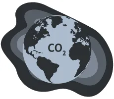Planète terre grise et polluée