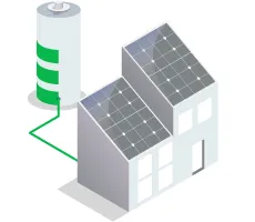 Maison avec panneaux solaires