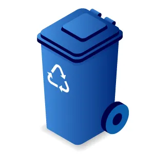 poubelle de tri pour le recyclage du papier