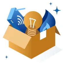 box of utilities items